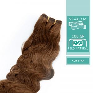 Imagen de portada de extensiones de pelo de cortina ondulada de 55-60 cm y 100 gramos de cantidad