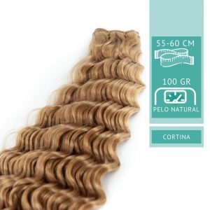 Imagen de portada de extensiones de pelo de cortina rizada de 55-60 cm y 100 gramos de cantidad